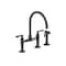 Kohler Two-Hole Bridge Kitchen Sink Faucet With Side Sprayer in Matte Black 28356-BL - alternate 1